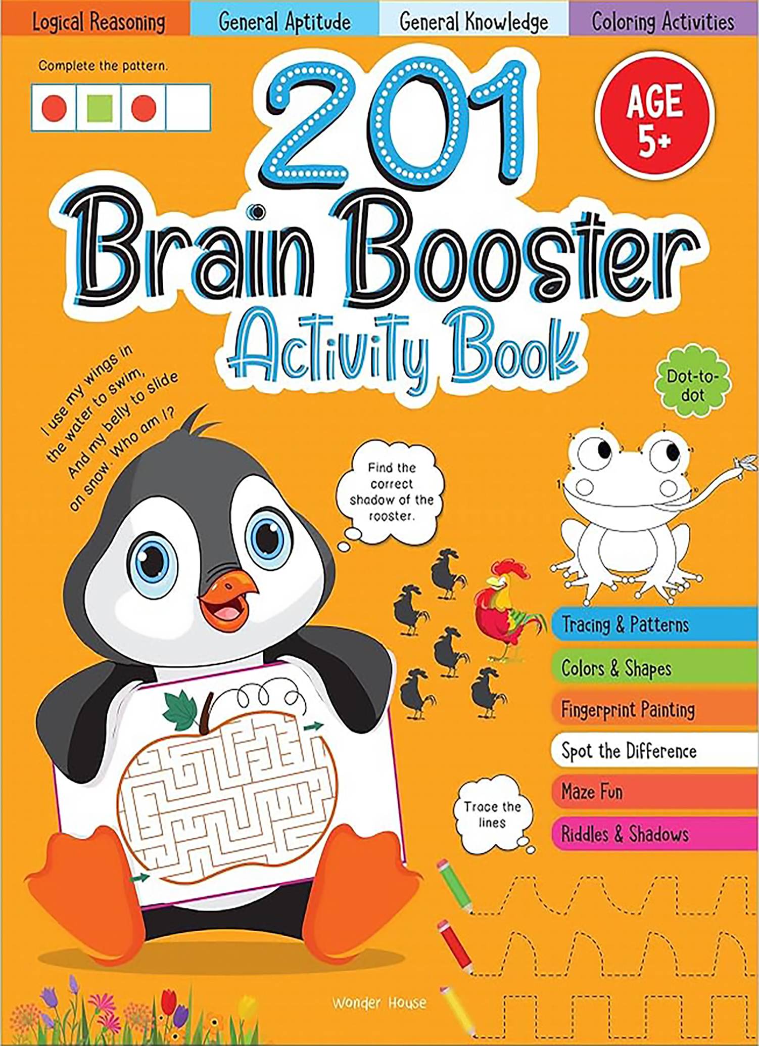 201 Brain Booster Activity Book - Fun Activities and Exercises For Children: Tracing & Pattern Colo